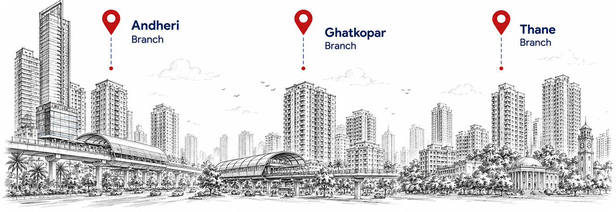 Three Convenient Locations Across Mumbai β Andheri, Ghatkopar, Thane